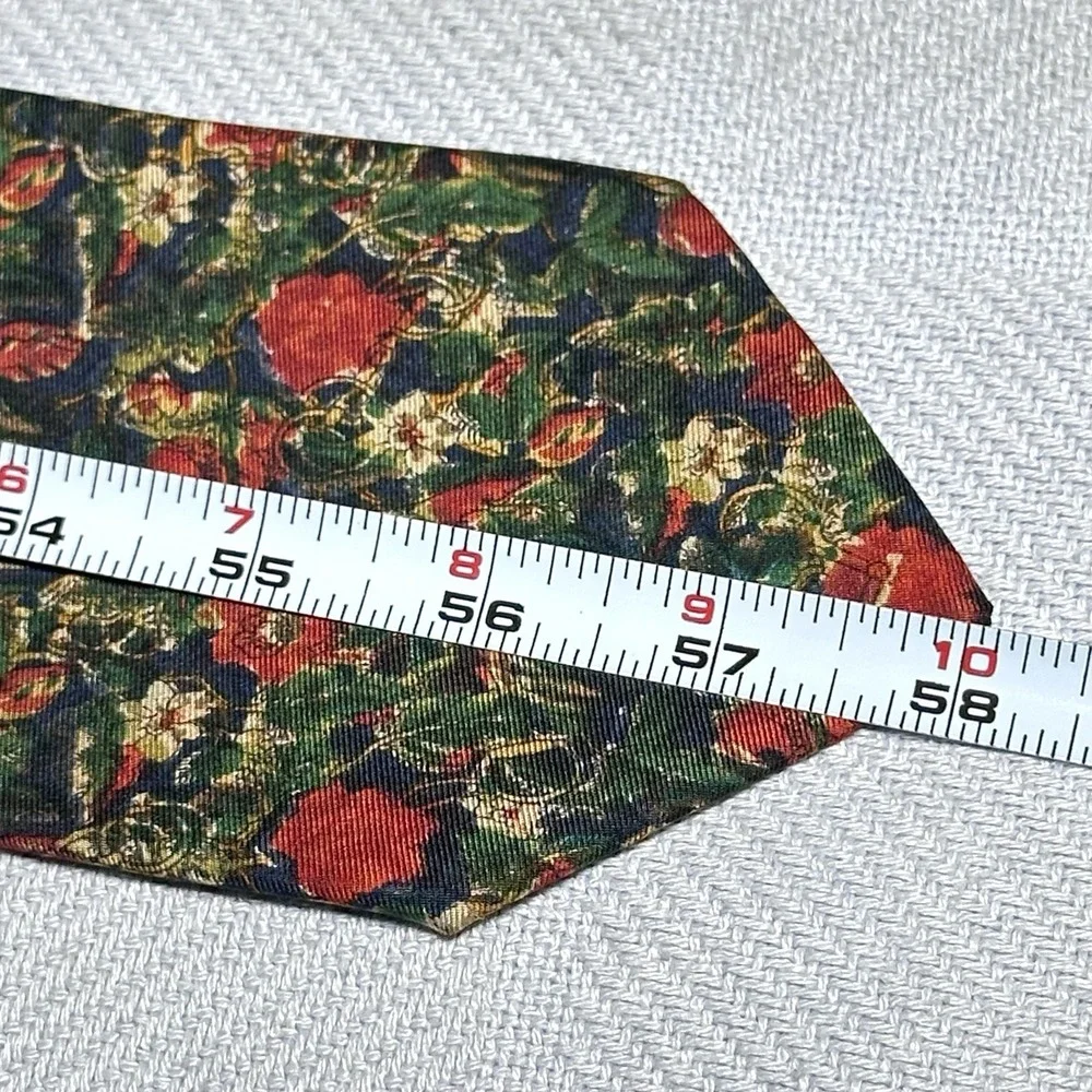 Brooks Brother‎ Makers Floral Gold Links Water Colors Art Silk Tie USA Made